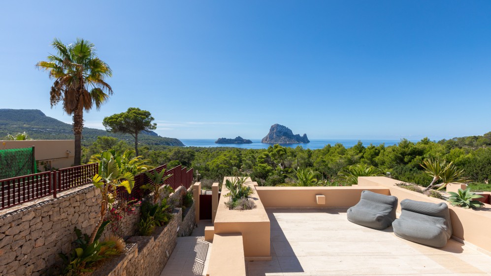 Luxury apartment with expansive terrace and breathtaking Es Vedrà views