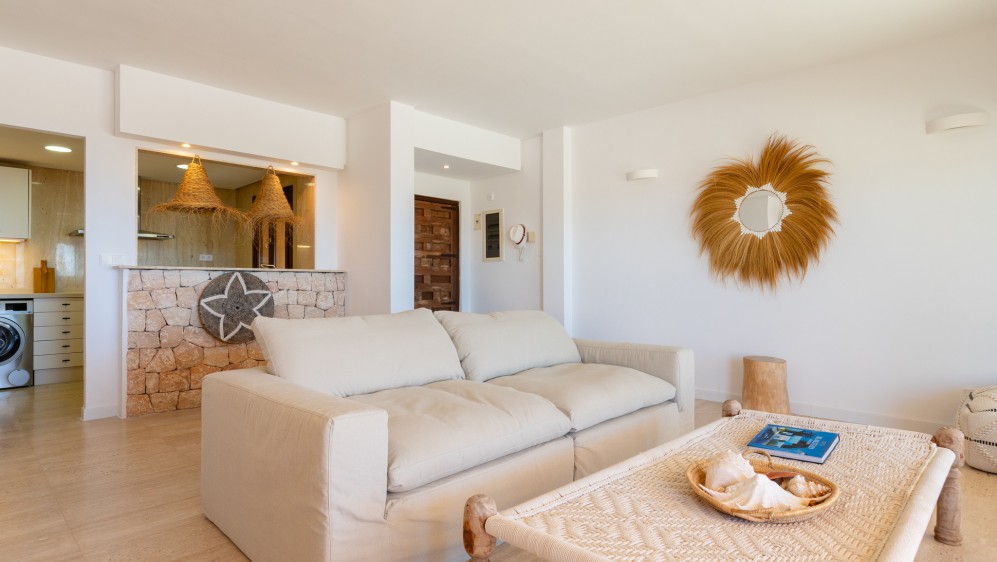 Luxury apartment with expansive terrace and breathtaking Es Vedrà views