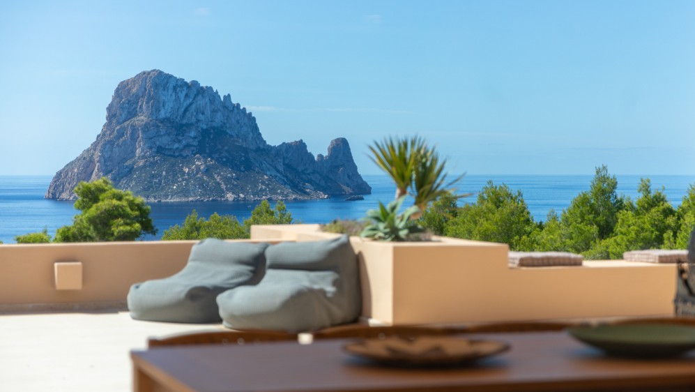 Luxury apartment with expansive terrace and breathtaking Es Vedrà views