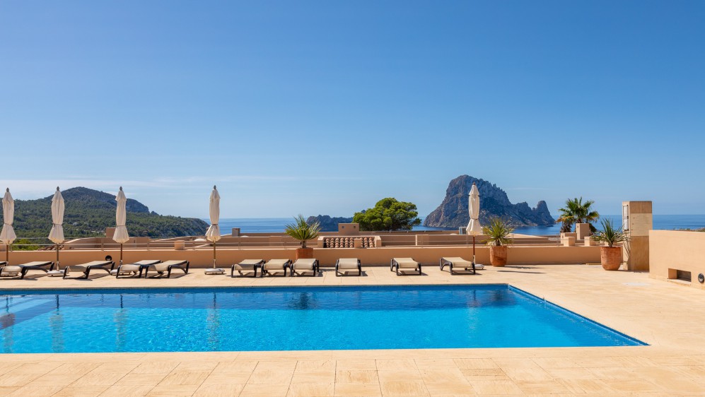 Luxury apartment with expansive terrace and breathtaking Es Vedrà views